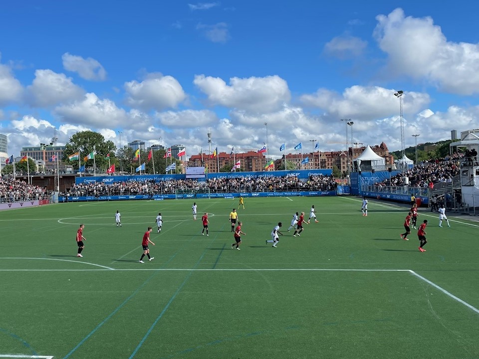 Fußball-Spielszene