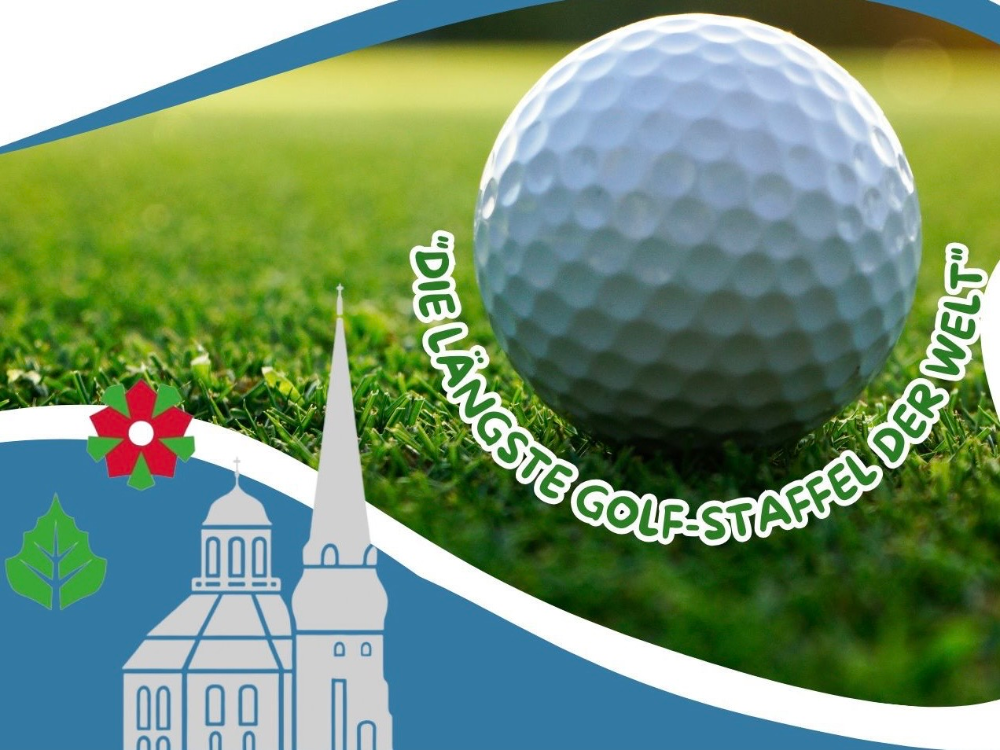 Grafik Golfball mit dem Logo der Gemeinde Rellingen